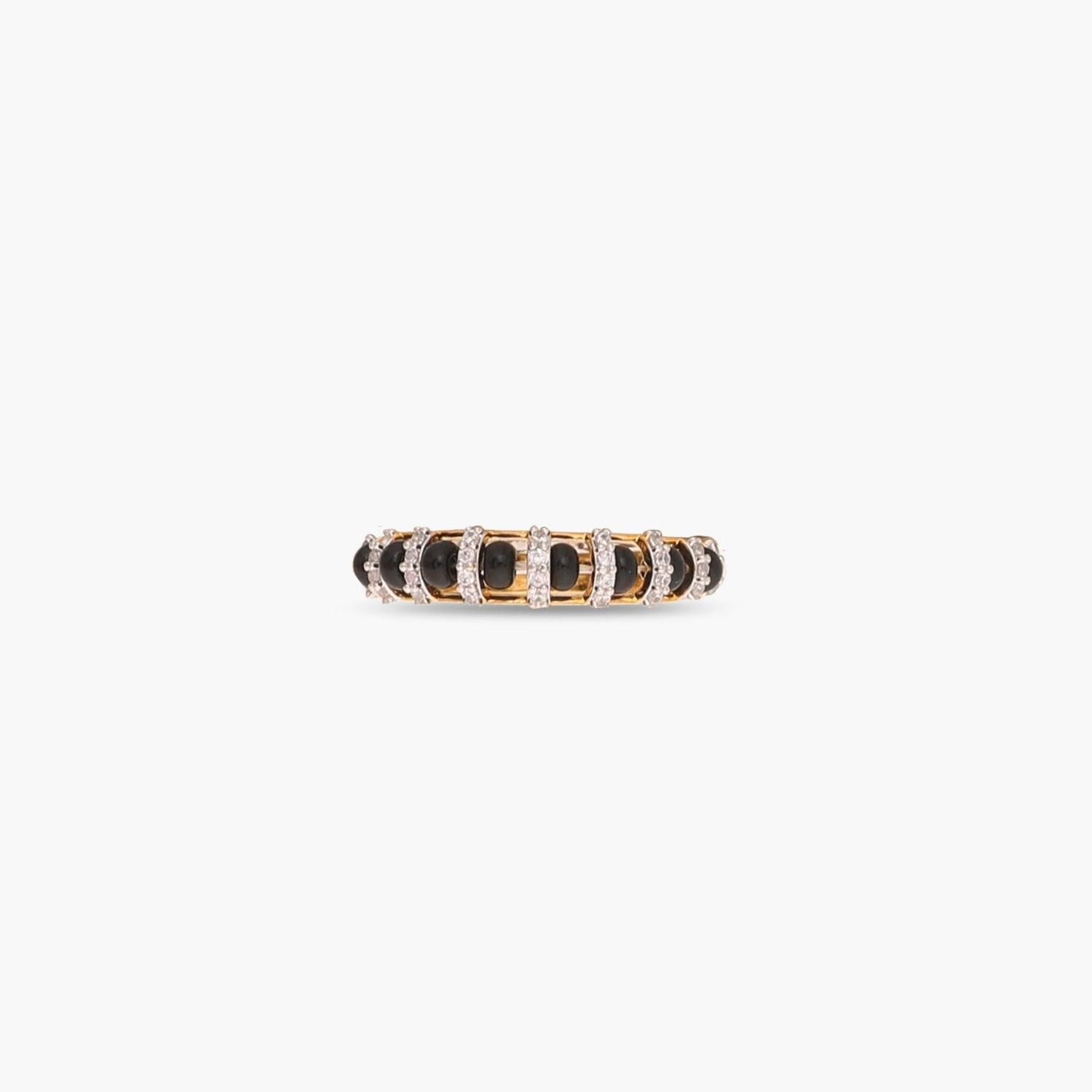SILBERO INDIA Timeless Elegance: Aksharaya Mangalsutra 18Kt Gold Diamond  Ring with 0.112 Ct Diamonds Gold Ring For Women, Diamond Handcrafted  Jewelry - Walmart.com