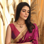 Necklaces Laavin Kempu Jadau Antique Hasli Silver Necklace