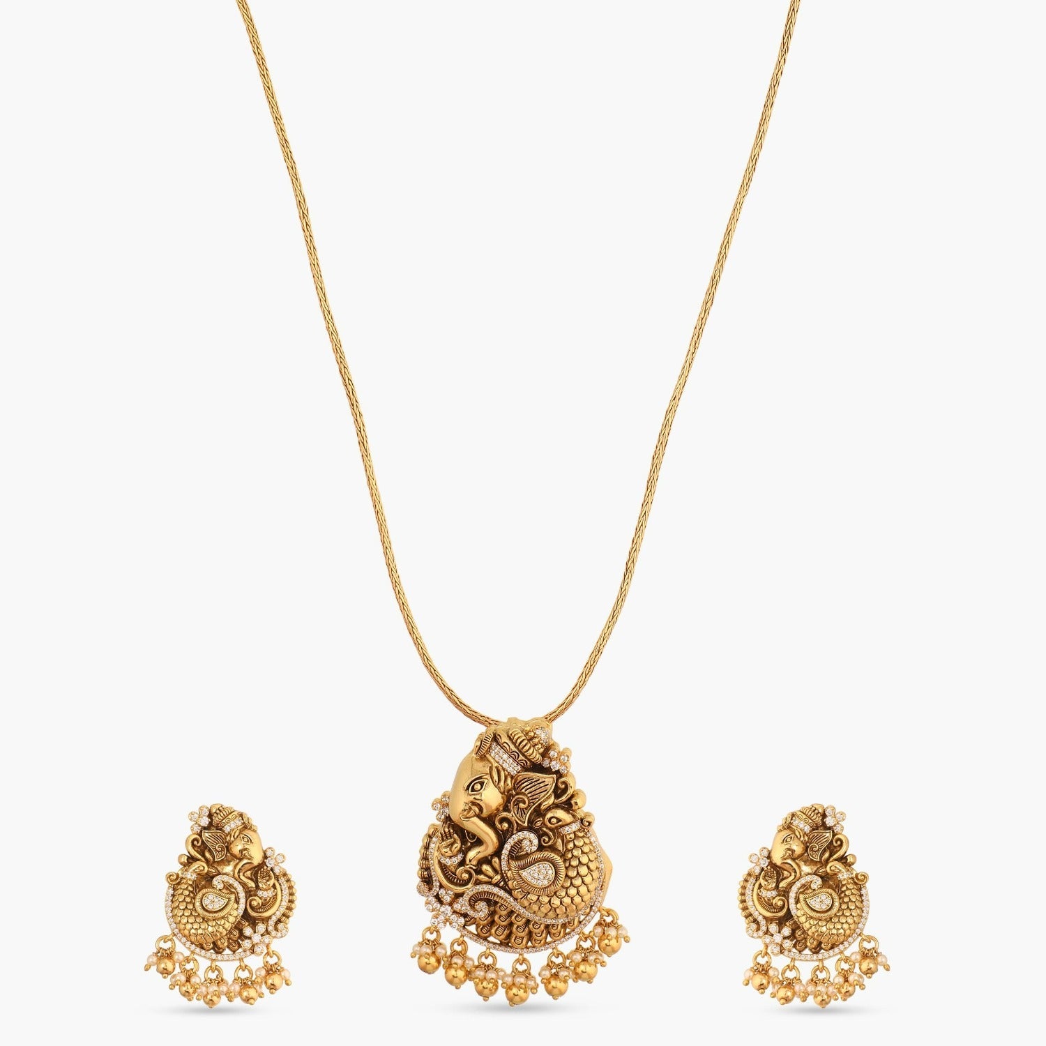 Pendants Kapila Nakshi Antique Silver Pendant Set