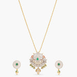 Pendants Malini CZ Silver Pendant Set