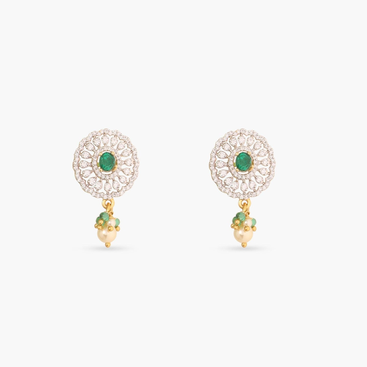 Pendants Malini CZ Silver Pendant Set