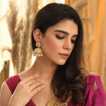 Earrings Glaze Floral Moissanite Silver Jhumki Earrings