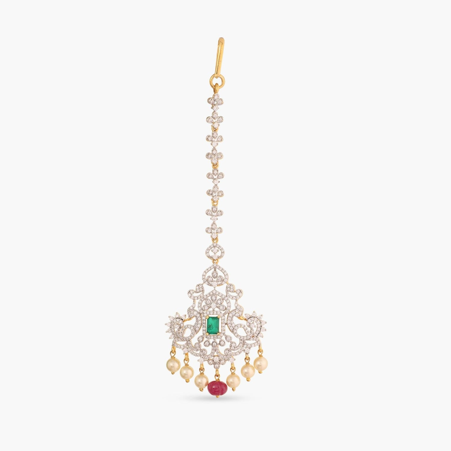 Hair Accessories Malini CZ Silver Maang Tikka