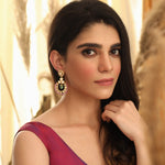 Earrings Classic Floral Moissanite Silver Chandbali Earrings