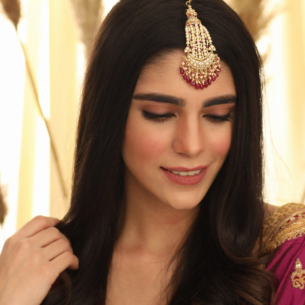 Bangs Maang Tikka Side Part Discover Pearl Classic Silver Jhoomar