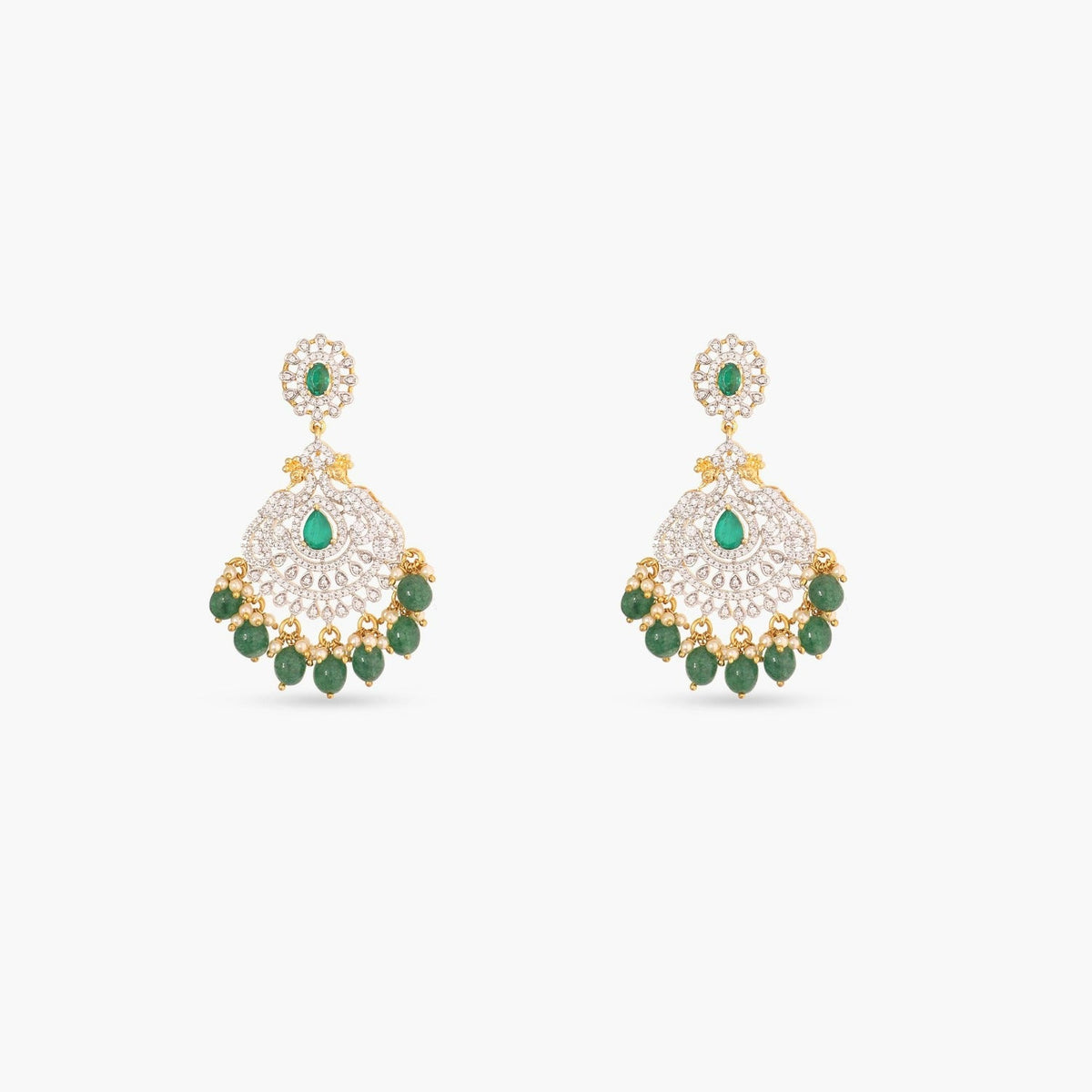Necklaces Bahaar Grand CZ Silver Choker Set