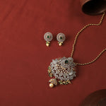 Pendants Malini CZ Silver Pendant Set