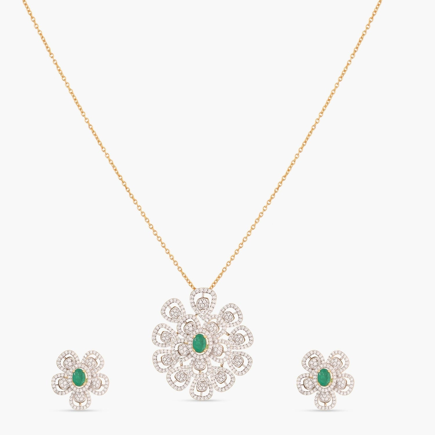Pendants Ginia CZ Silver Pendant Set