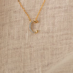 Letter C Alphabet Gold Plated Silver Necklace
