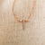 Letter T Alphabet Rose-Gold Plated Silver Necklace