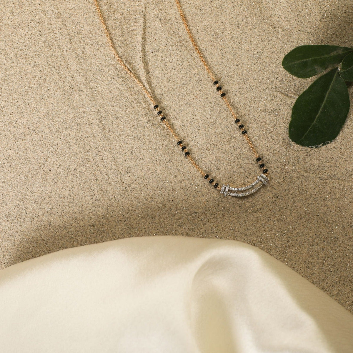 Necklaces Anila CZ Silver Mangalsutra