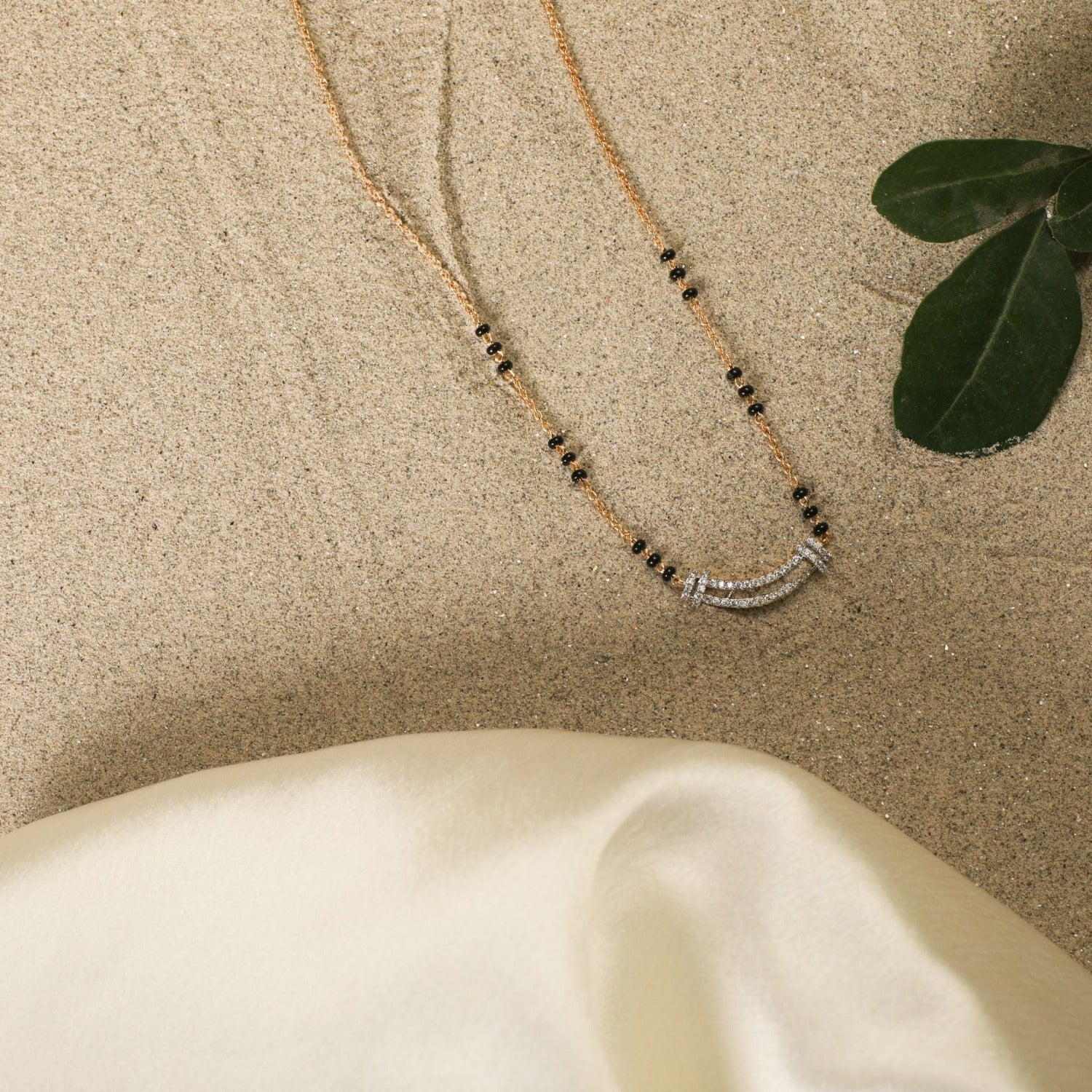 Necklaces Anila CZ Silver Mangalsutra