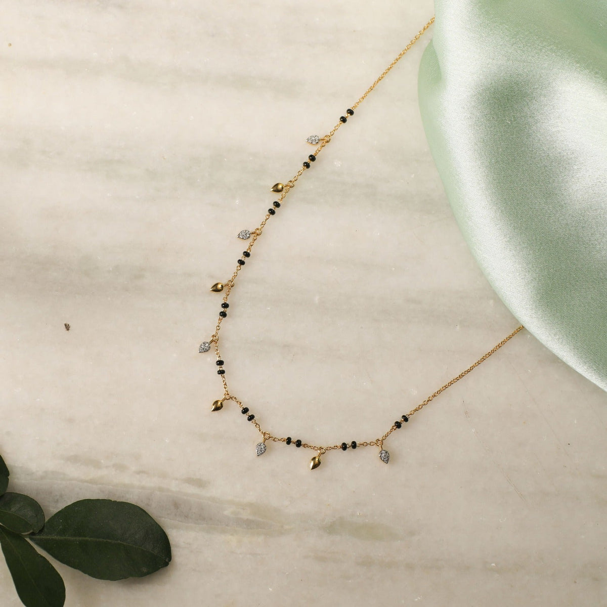 Necklaces Amita CZ Silver Mangalsutra