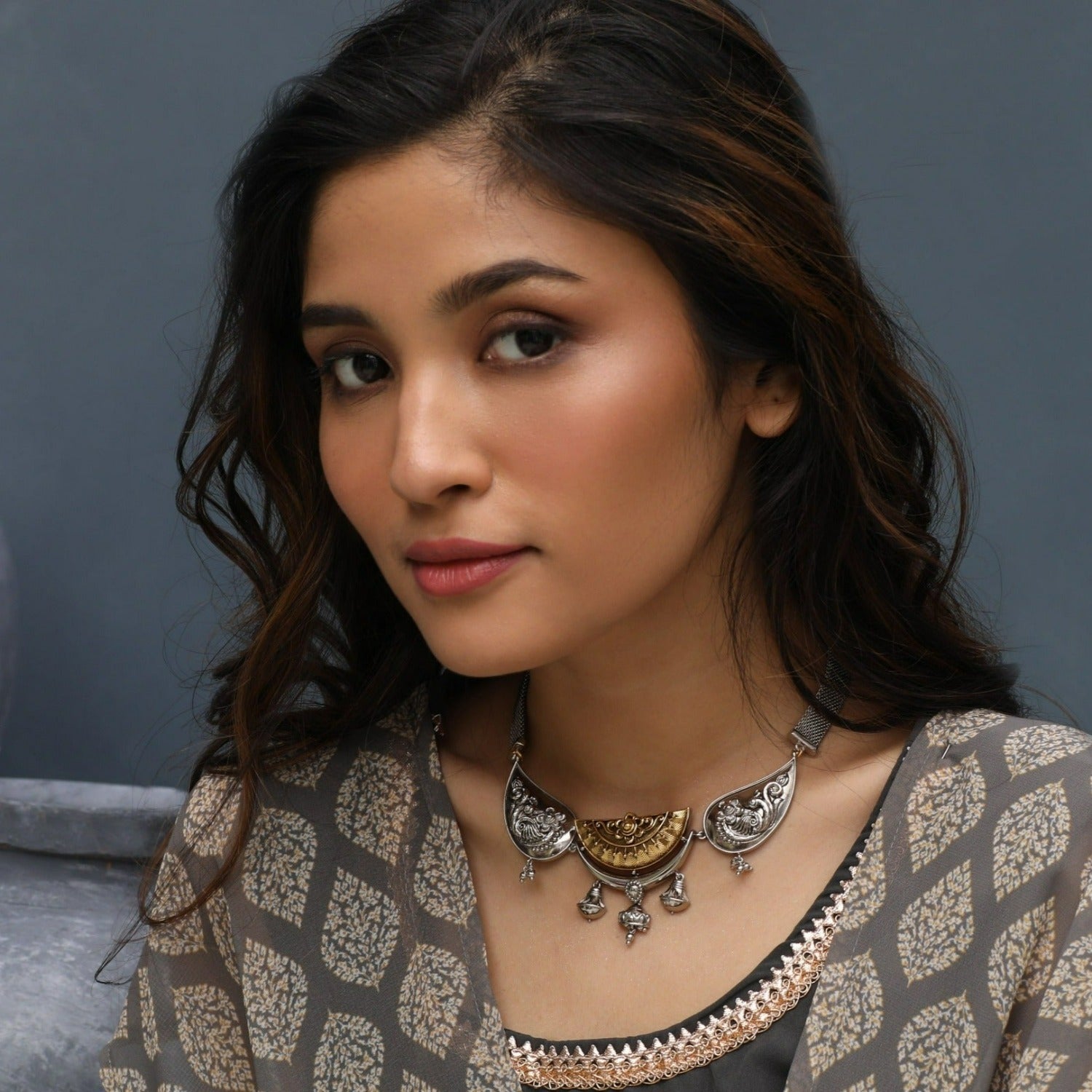 Necklaces Classic Nature Oxidized Silver Choker