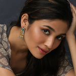 Earrings Turquoise Oxidized Silver Drop Earrings