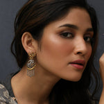 Earrings Bouquet Oxidized Silver Drop Earrings