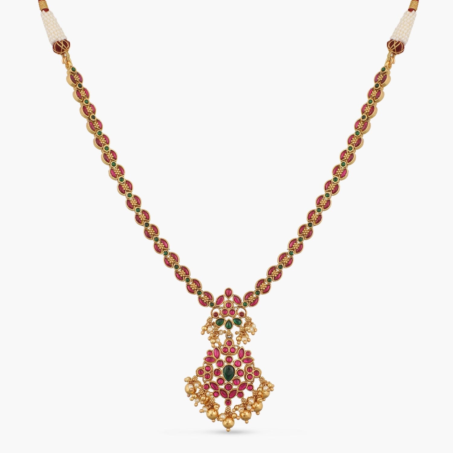 Necklaces Maithili Kempu Jadau Silver Necklace