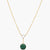 Malachite Round Charm Silver Necklace