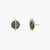 Malachite Eye Silver Stud Earrings