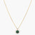 Malachite Statement Round Charm Silver Necklace