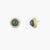 Malachite Wave Silver Stud Earrings