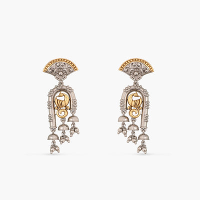 Glow Oxidized Silver Jhumki Earrings