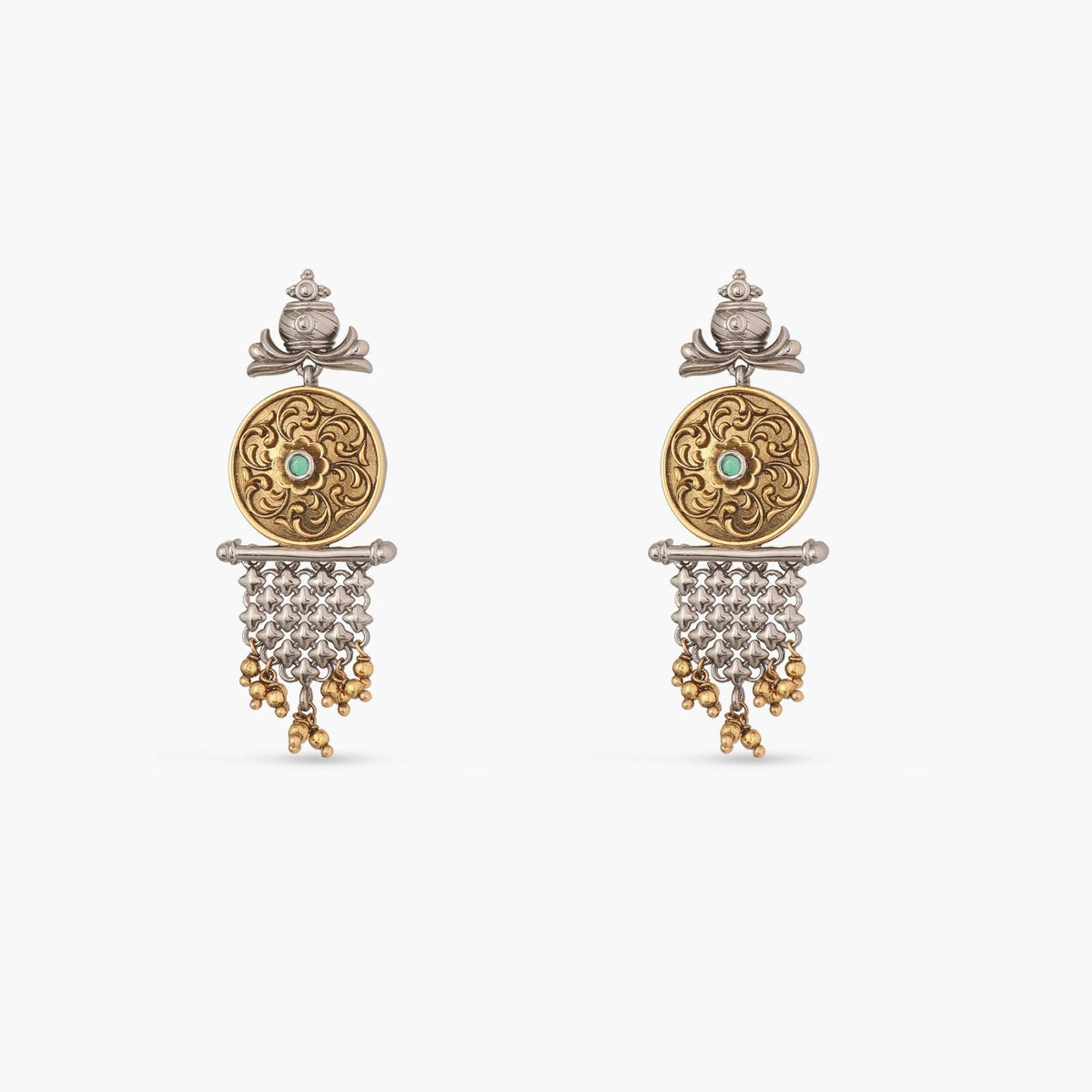 Earrings Shine Statement Oxidized Silver Drop Earrings