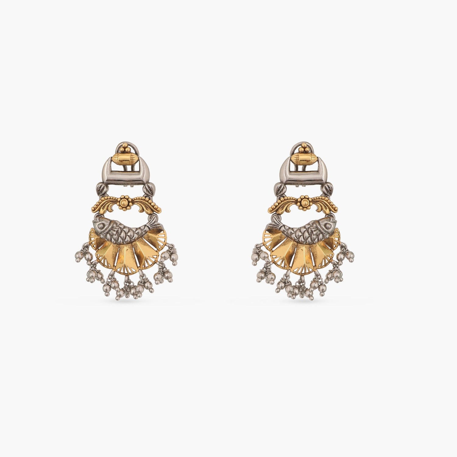 Earrings Sparkle Statement Oxidized Silver Drop Earrings