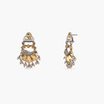 Earrings Sparkle Statement Oxidized Silver Drop Earrings