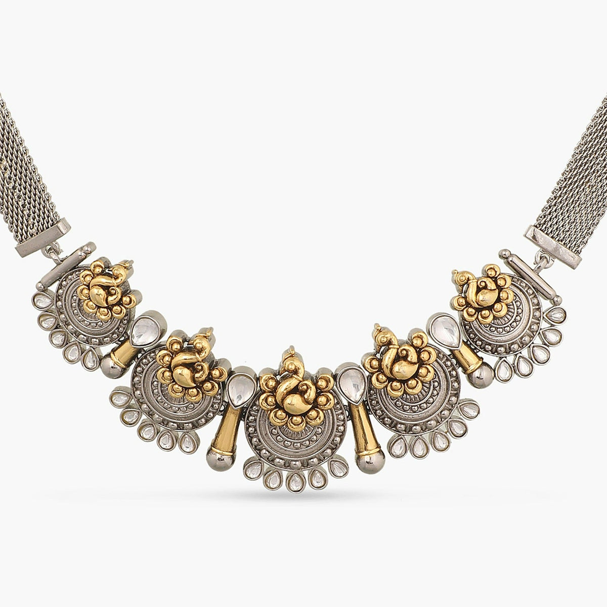 Necklaces Peacock Classic Oxidized Silver Choker