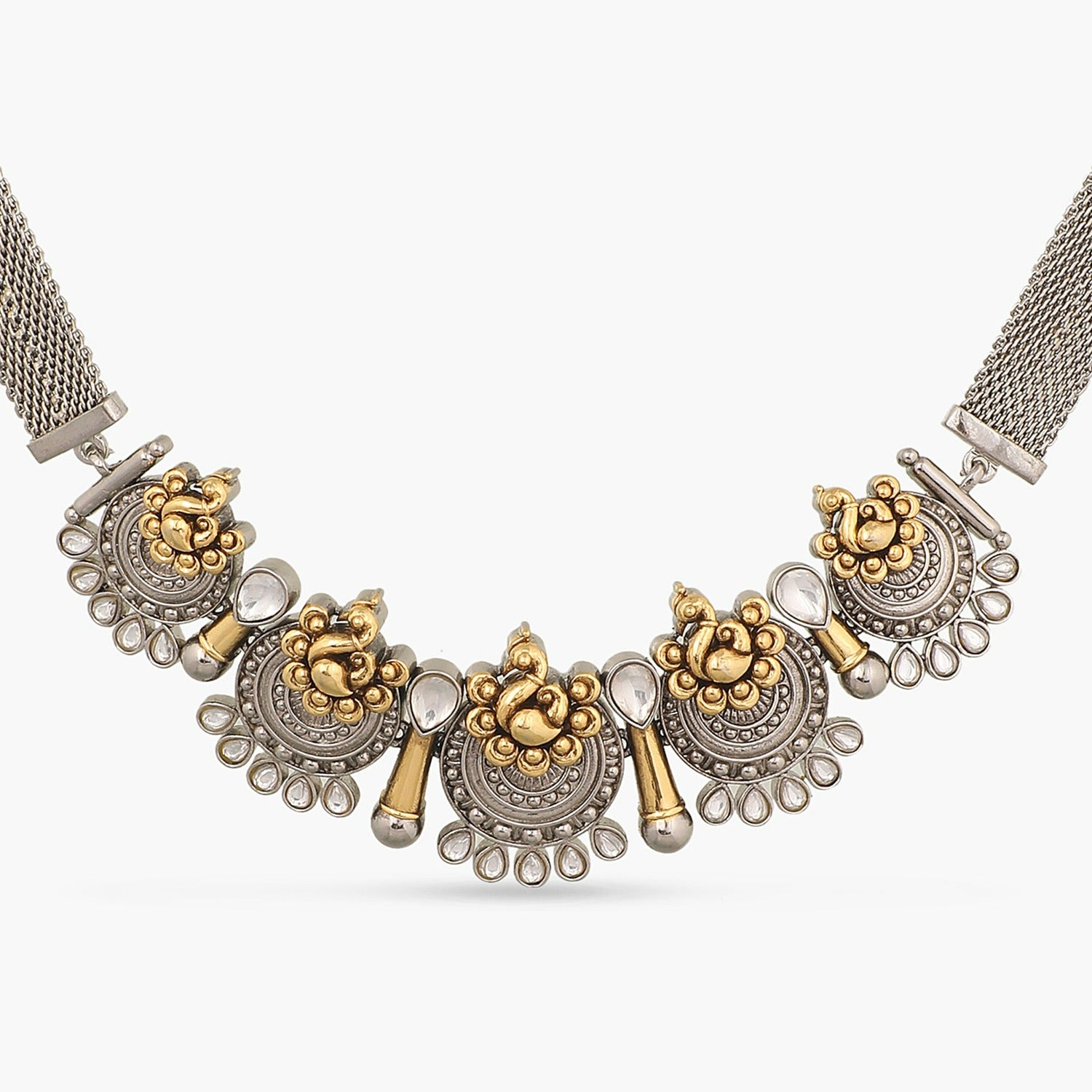 Necklaces Peacock Classic Oxidized Silver Choker