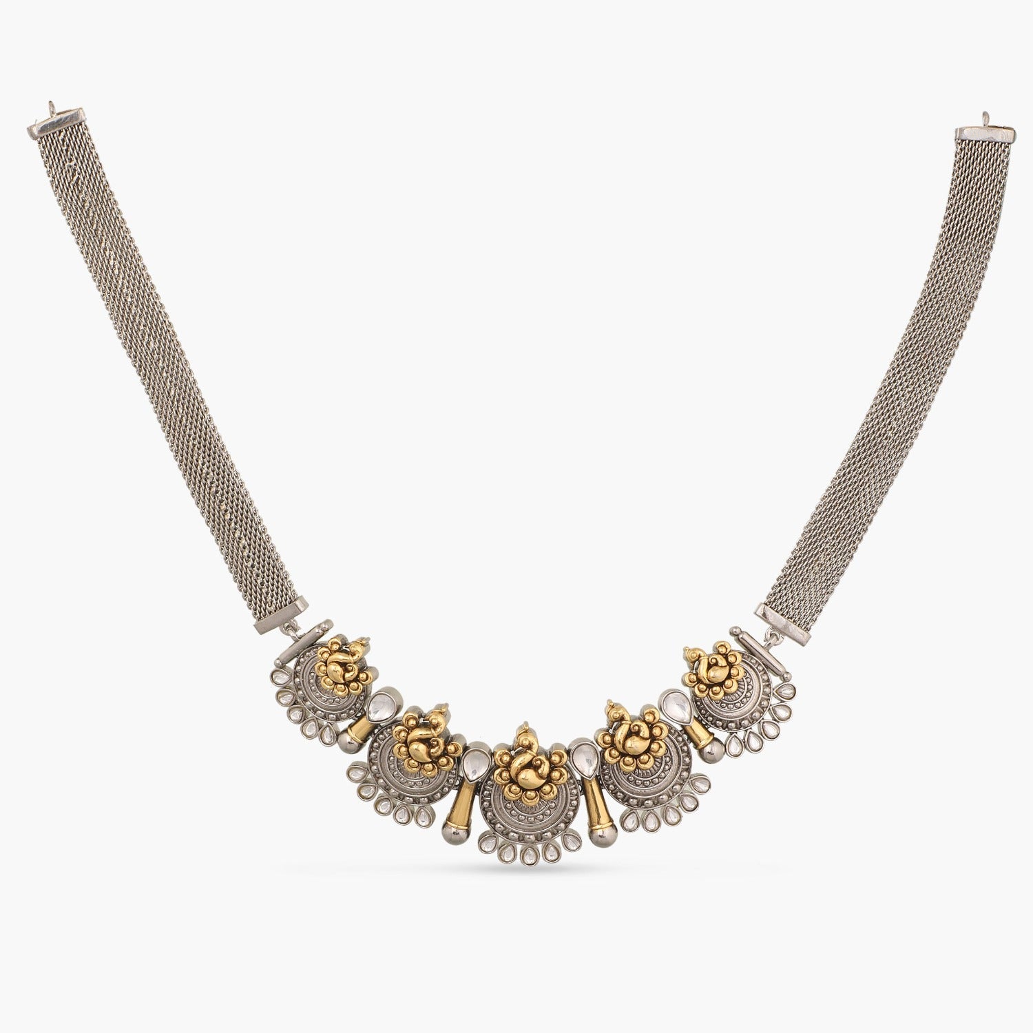 Necklaces Peacock Classic Oxidized Silver Choker