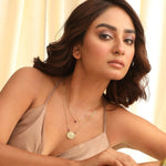 Necklaces Ruby Cancer Zodiac Layered Gold Plated Silver Necklace
