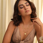 Necklaces Citrine Scorpio Zodiac Layered Gold Plated Silver Necklace