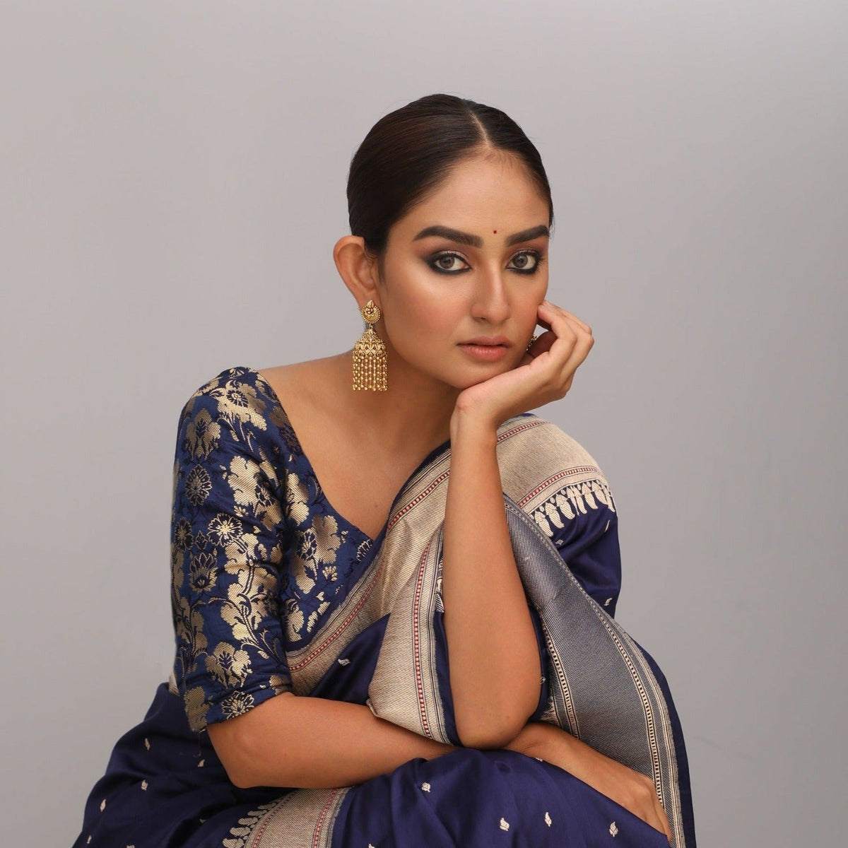 Earrings Swara Floral Frill Silver Jhumki Earrings