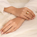 Baroque Delicate Moissanite Silver Ring