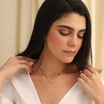 Geometric CZ Charms Silver Mangalsutra