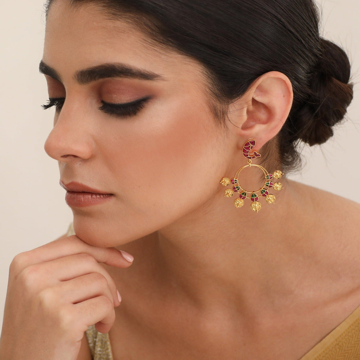 Earrings Matsya Statement Silver Dangle Earrings