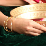 Bangle Baroque Double Layered Moissanite Silver Bangle