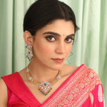 Necklaces Glitz CZ Silver Necklace Set