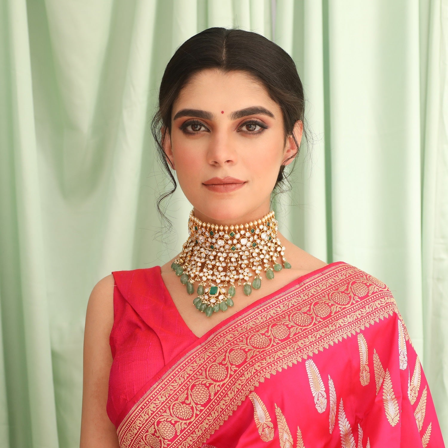 Necklaces Ishwari Grand Moissanite Silver Choker