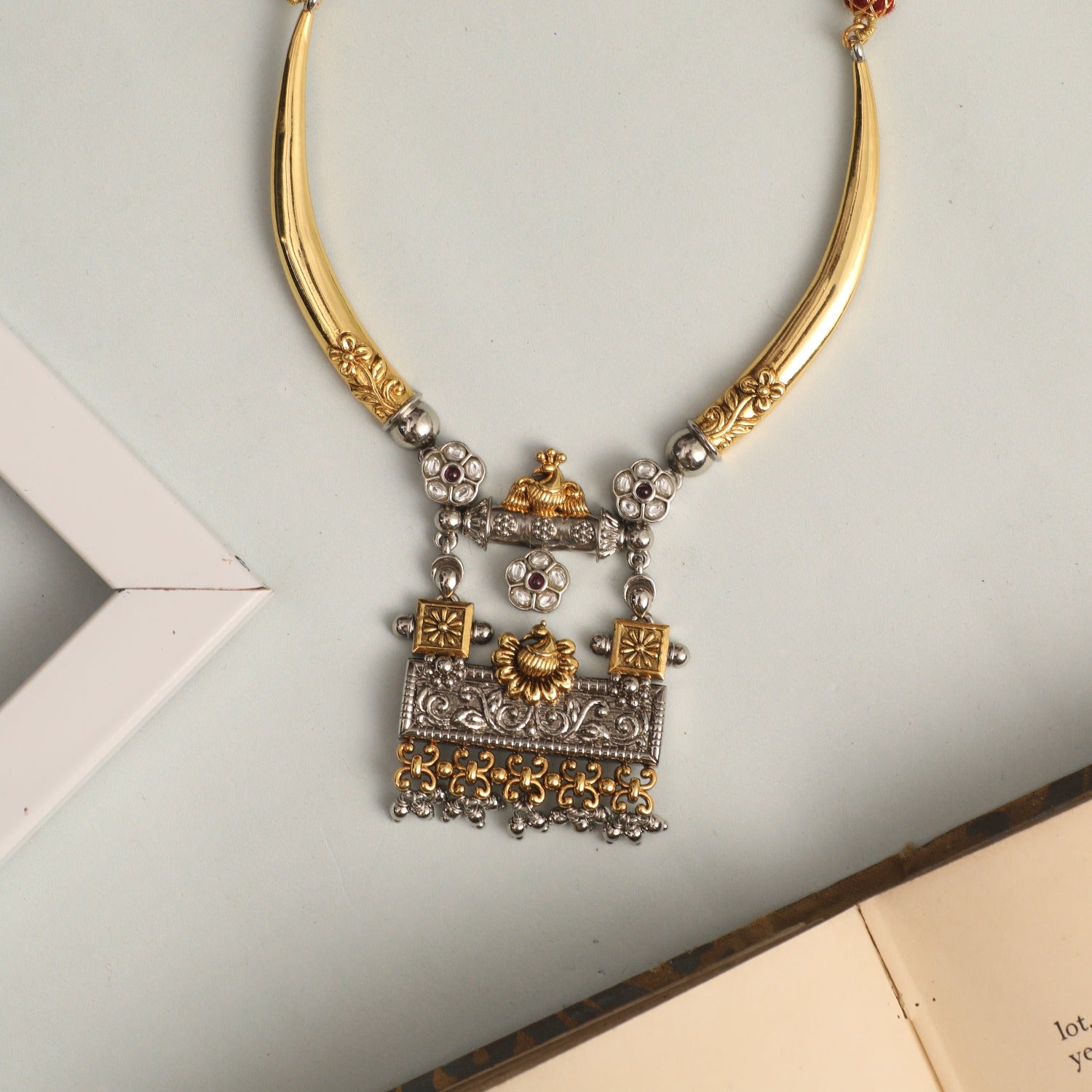 Classic Hasli Oxidized Silver Necklace