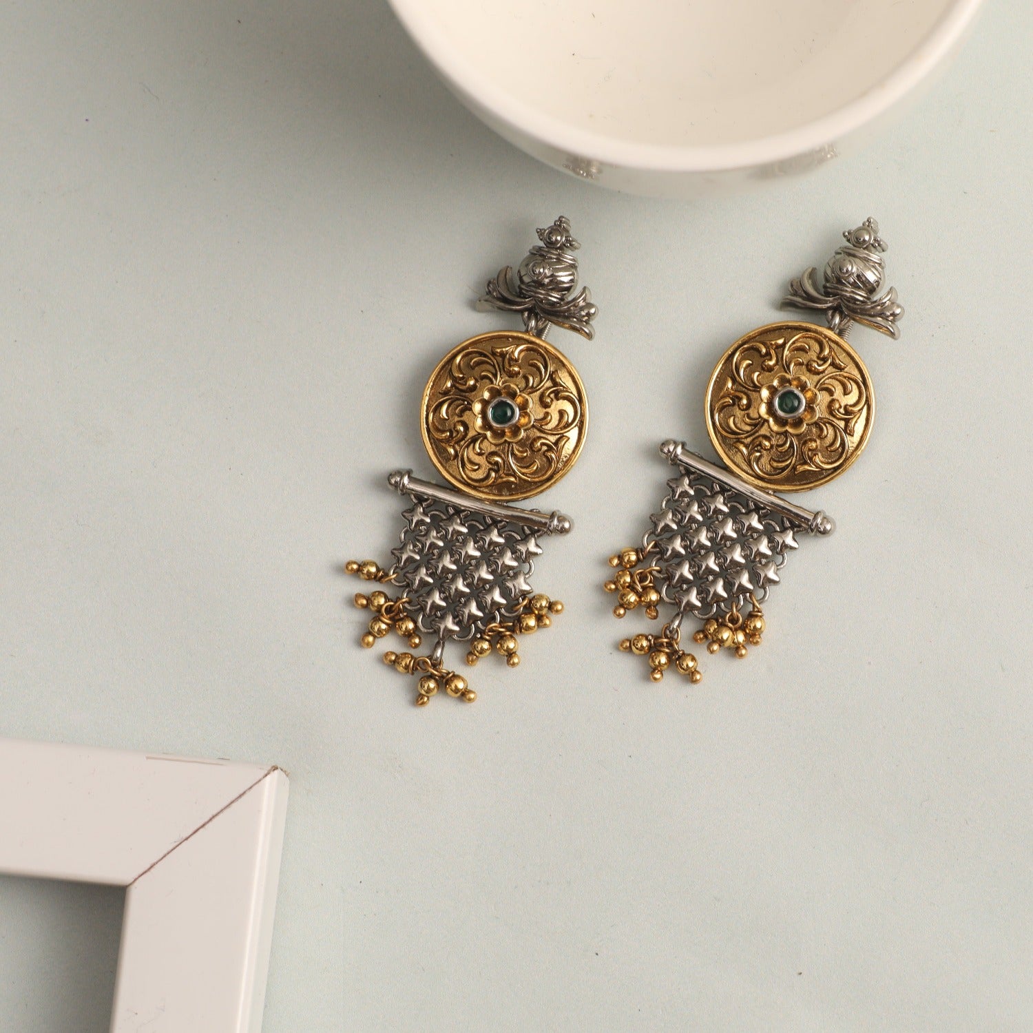 Oxidized Silver Ghungroo Earrings German Silver Boho and Chic Pearl Drops  Bollywood and Pakistani Jewellery - Etsy