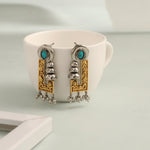 Earrings Turquoise Oxidized Silver Drop Earrings