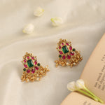 Earrings Komala Kempu Jadau Silver Earrings