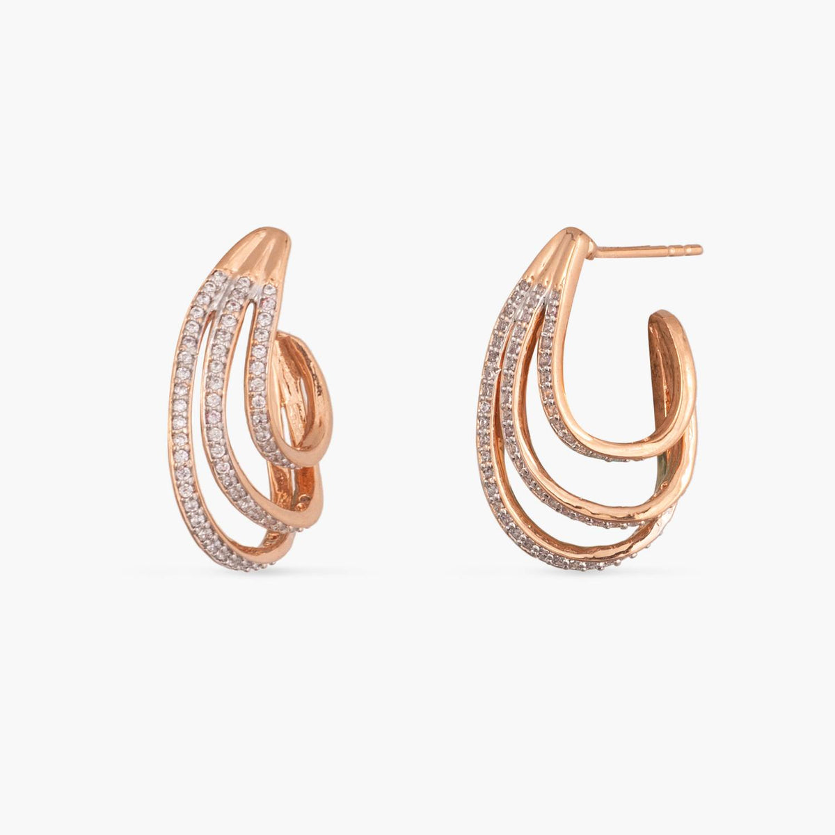 Classic CZ Delicate Silver Huggie Hoop  Earrings