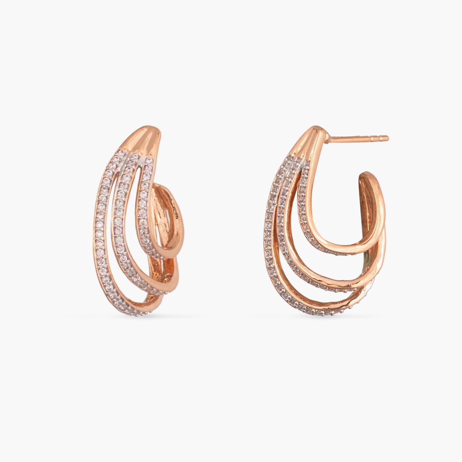 Classic CZ Delicate Silver Huggie Hoop  Earrings