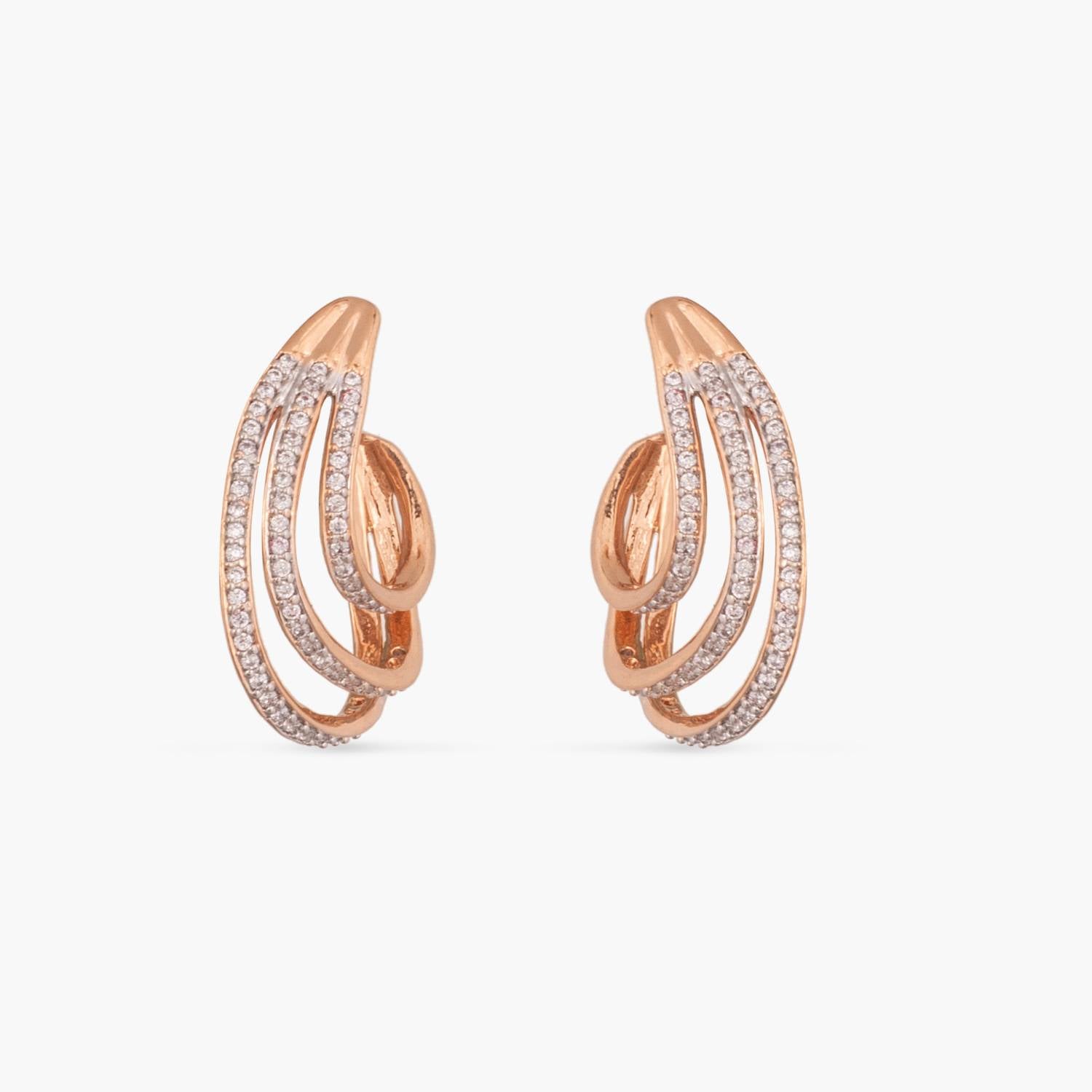 Classic CZ Delicate Silver Huggie Hoop  Earrings