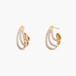 Earrings Classic CZ Delicate Silver Huggie Hoop Earrings