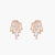 Flare CZ Delicate Statement Silver Stud Earrings